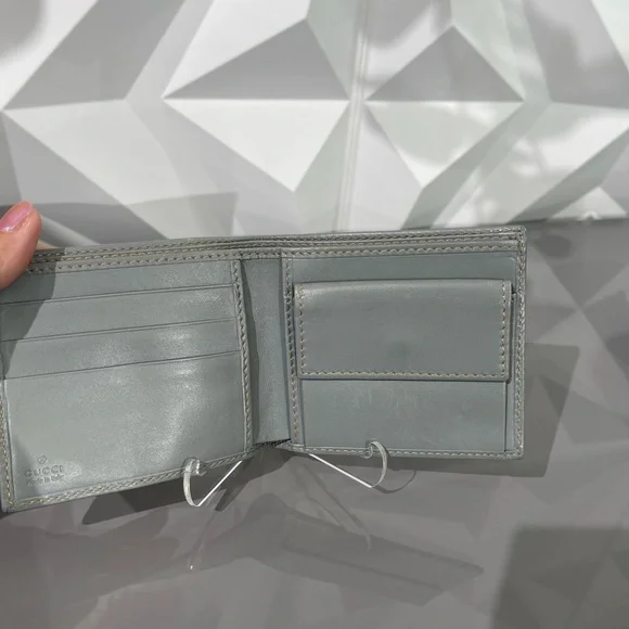 GUCCI Wallet GG Supreme 597609 Leather Grey Men's Women's - Picture 10 of 14